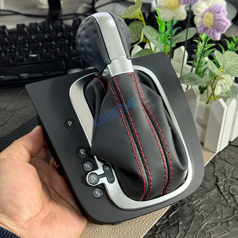 

Кожаная накладка на рычаг переключения передач с красной строчкой для Golf 6, Golf 5, MK6, MK5, GTI, MK6, R32, Scirocco