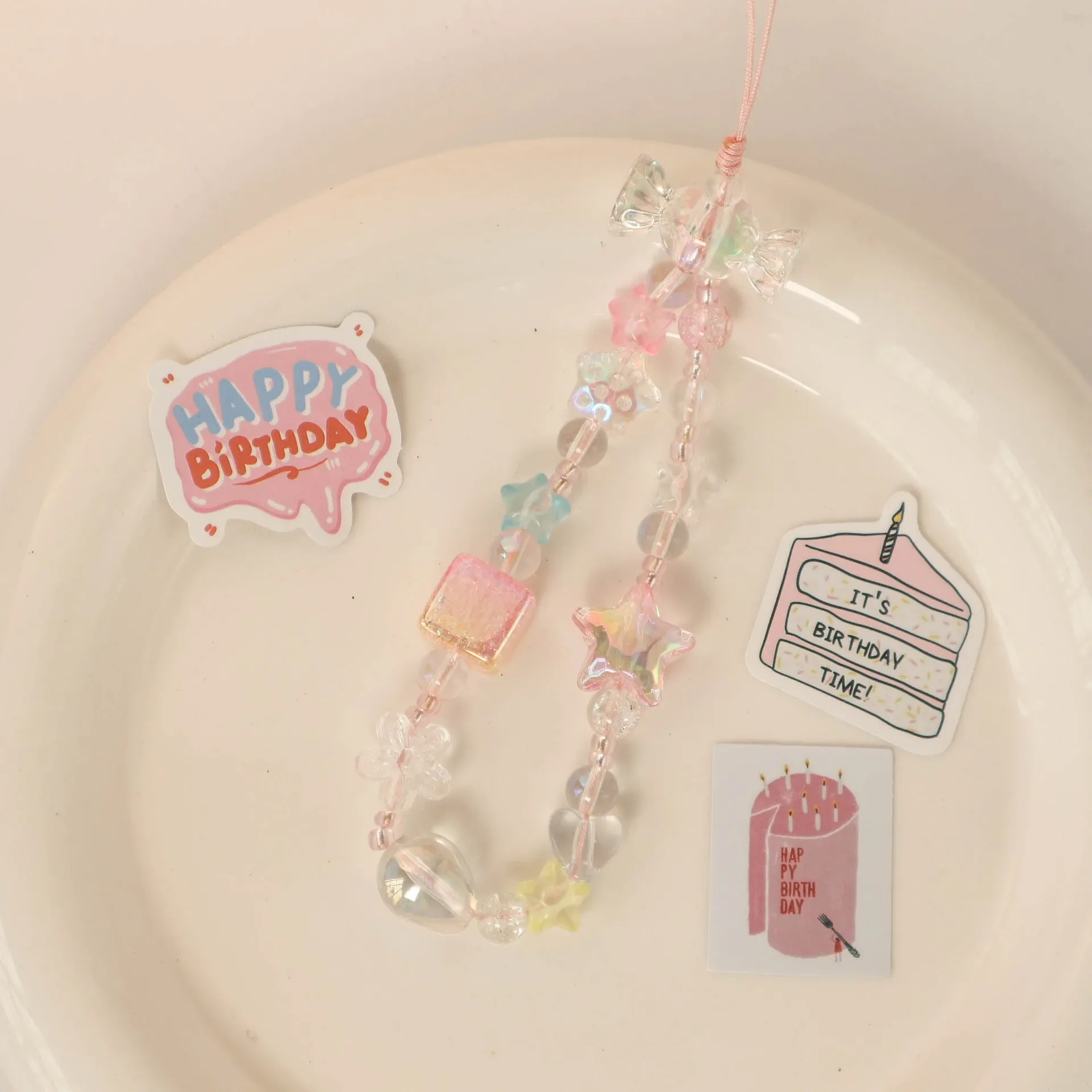 Роскошные милые карамельные бусины подвески для телефона ремешок милый кавайный