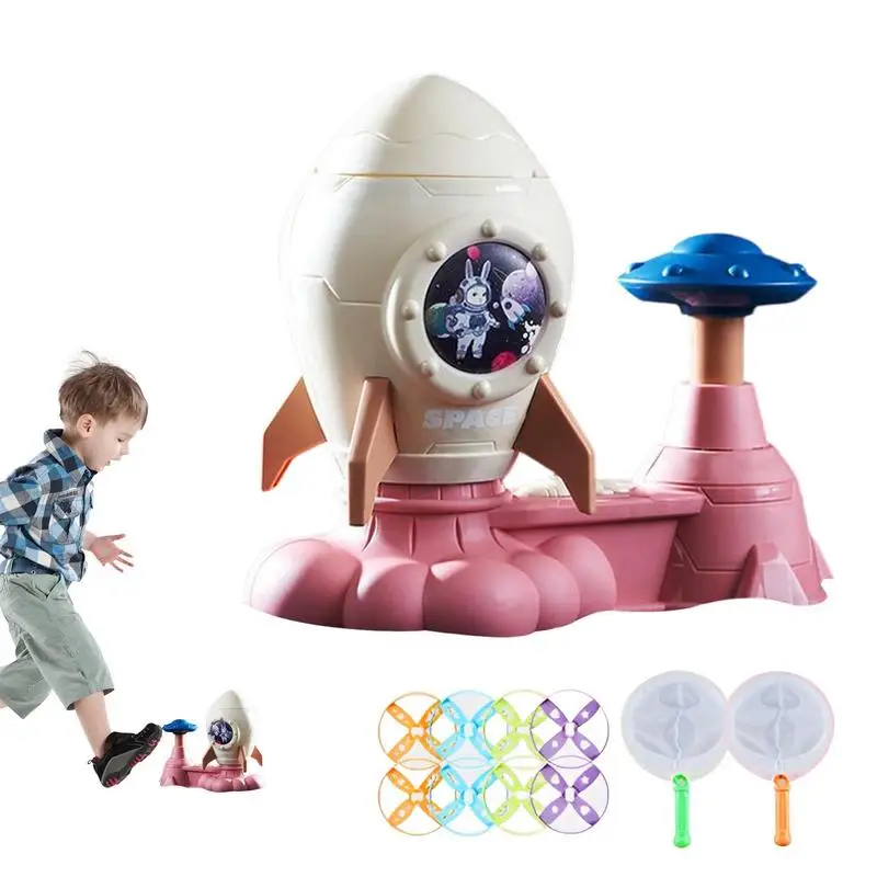 

Rockets For Kids Flying Discs Rocket Launcher Fun Flying Discs Interactive Educational Toy Flying Saucer Rocket Outdoor Toys For