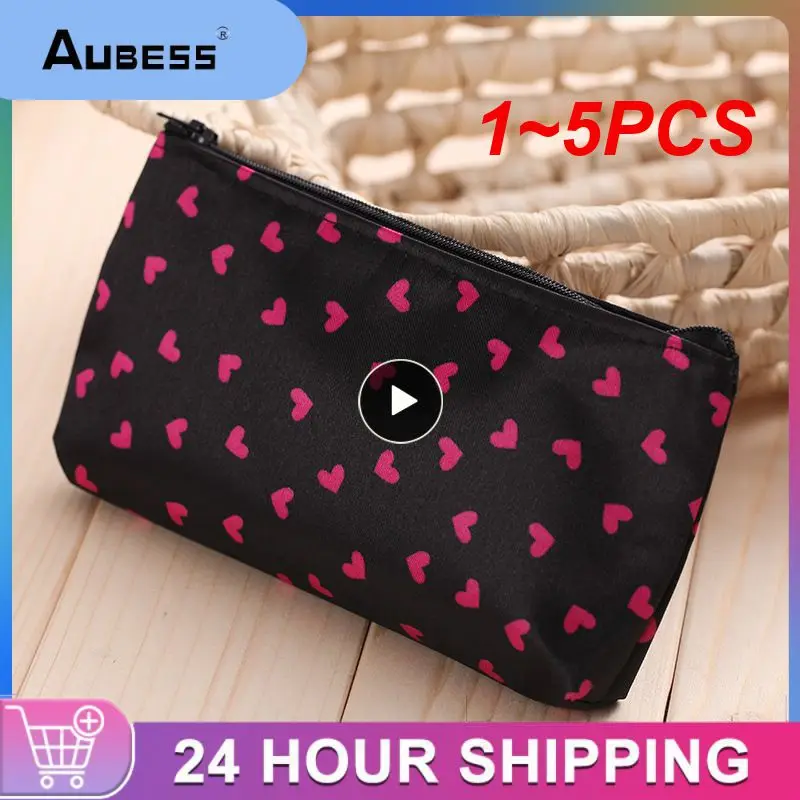 

1~5PCS Simple Cosmetic Bag Fashion Women Makeup Bags Cosmetics Bag for Travel Lady Washing Toiletry Pouch Bags