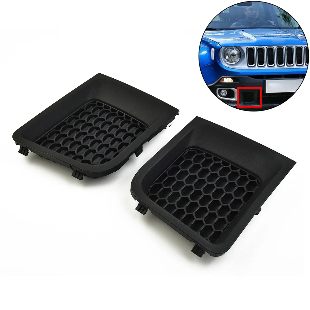 

Black Bumper Grille Bezel #5XB62LXHAA 2pcs Accessories Cover Front LH + RH Parts Replacement Practical Durable