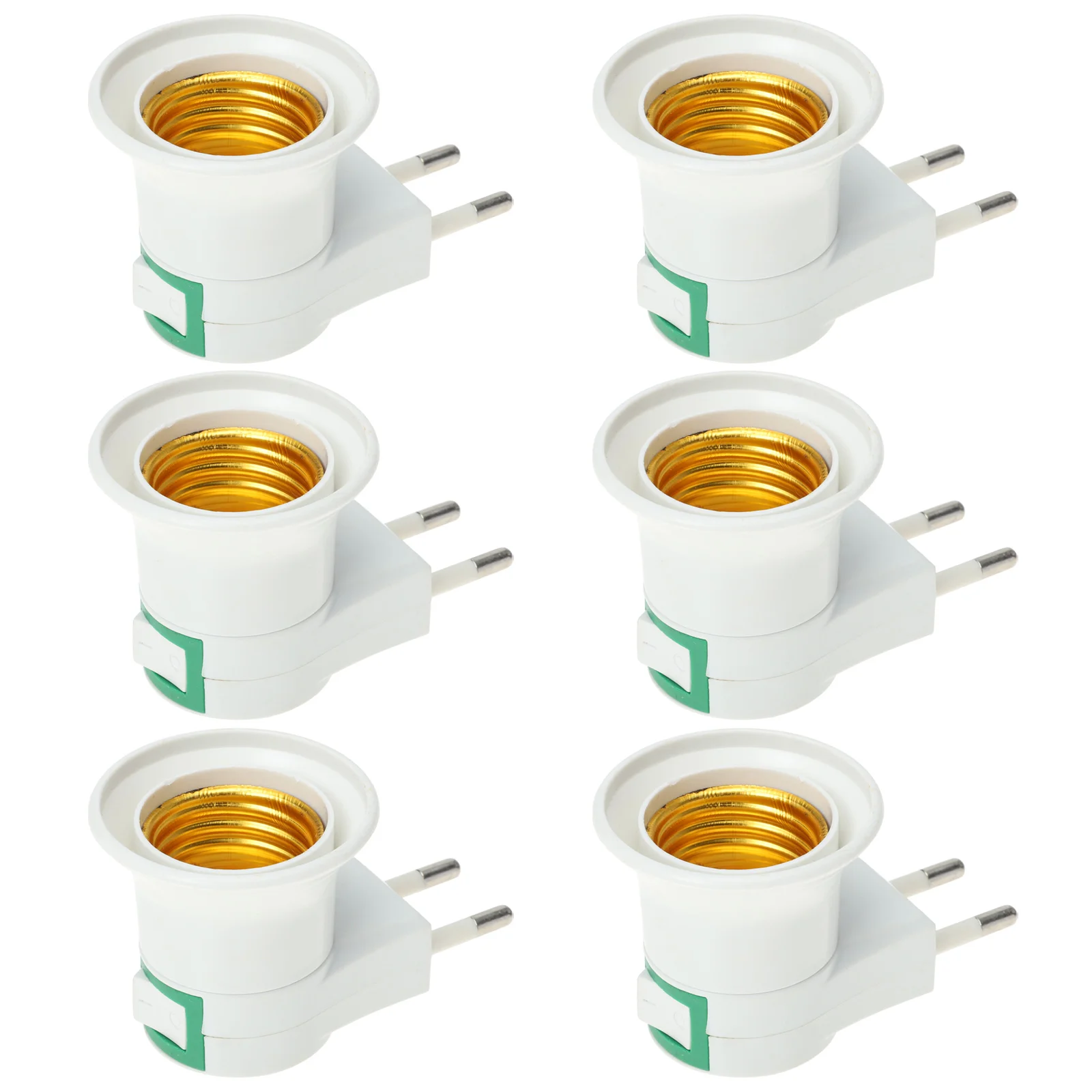 

6Pcs Adapter Professional Bulb Socket Adapters Lamp Holder Adapters Bulb Socket Converters