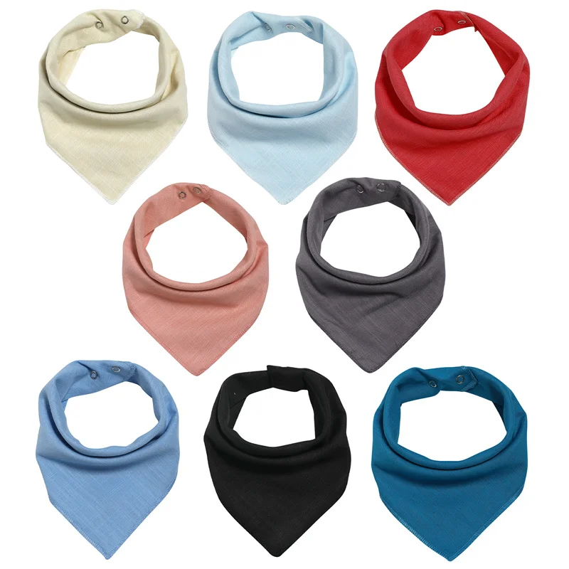 

1PCS Baby Cotton Bib Solid Color Infant Feeding Saliva Towel Newborn Bandana Burp Cloth Boy Girl Babies Accessories