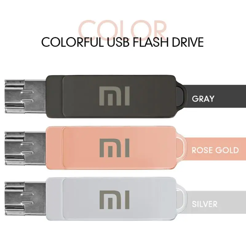 Xiaomi Metal USB Flash Drive 2TB 1TB 512GB U Disk USb 3.0 Flash Drive 2TB U Disk For iPhone X/8 Plus/8/7 Plus USB Memory Stick images - 6