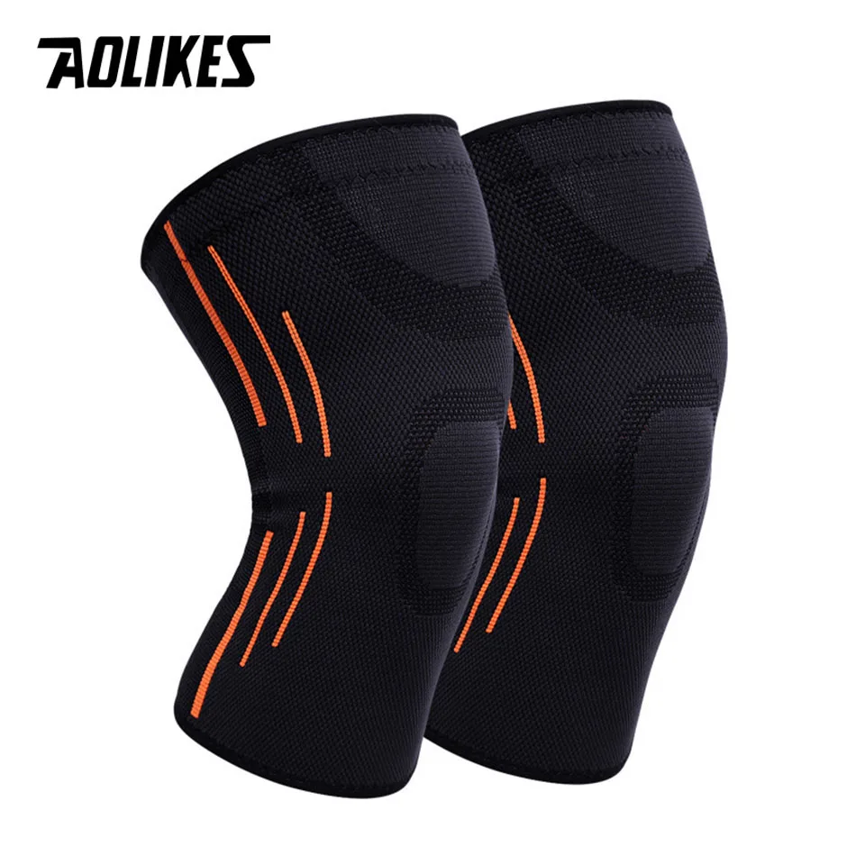

AOLIKES 1 Pair Gym Knee Pads Fitness Kneepad Elastic Knee Brace Support Gear Patella Running Basketball Volleyball Tennis