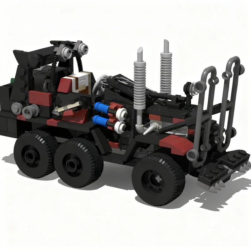 Фото 324 детали MOC City Champions Super Car Road Warrior Mad Max Humungus Truck: Технологичный конструктор для самостоятельной сборки, подарок для дома №1