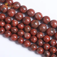 sesame red jaspers beads natural stone round loose spacers beads for jewelry making diy bracelets accessories 4 6 8 10 12mm 15