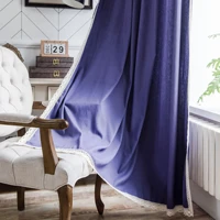 purple luxury embroidery screen sheer curtains for living room bedroom windows half blackout curtains
