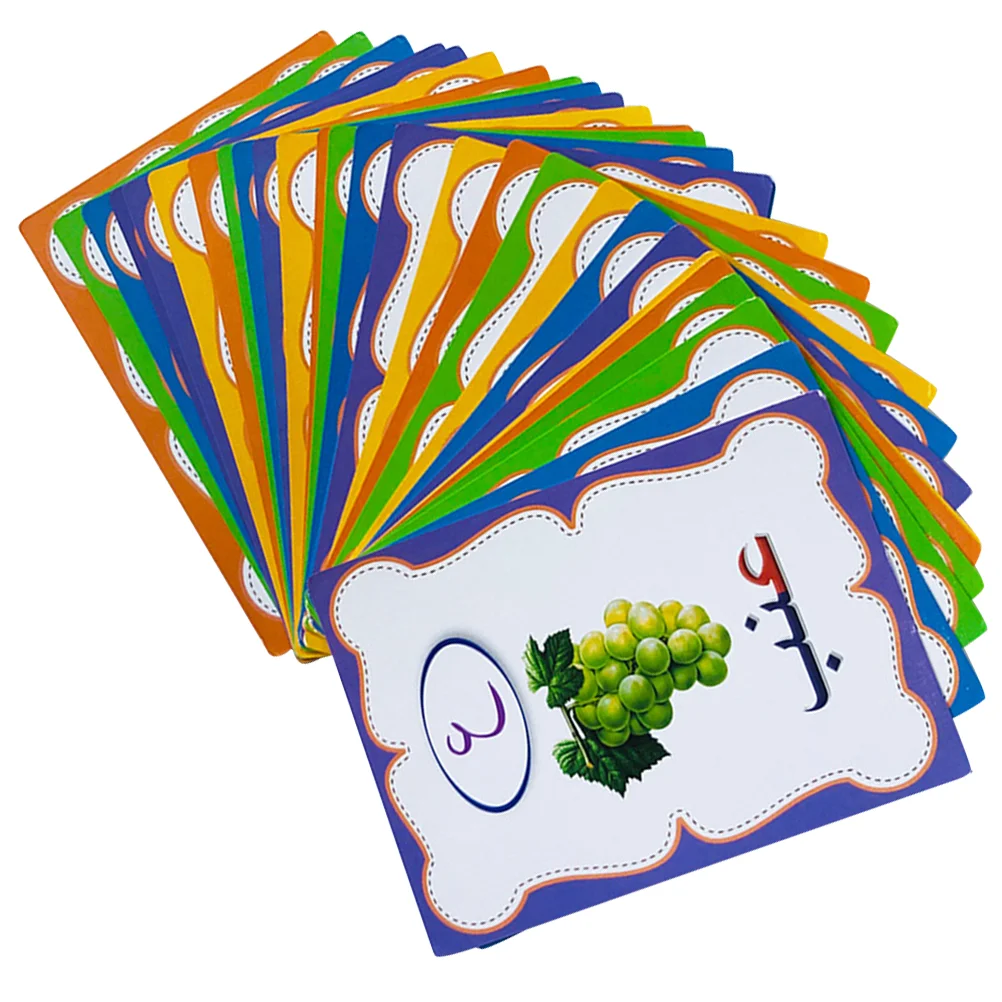 

Cognitive Learning Toy Paper Sensory Cards Household Arabic Word Games Kindergarten Flash Words Cartoon Toddler