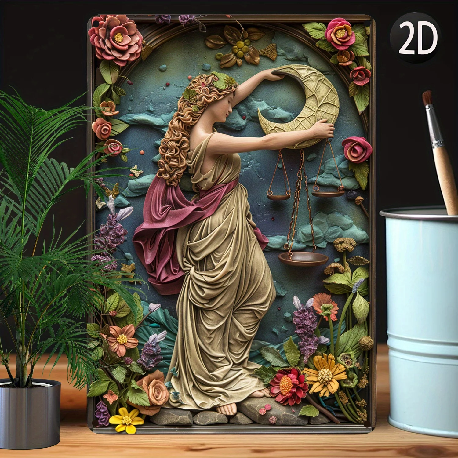 Металлический знак с дизайном карты Таро высокой священники — настенный декор