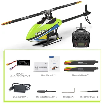 YUXIANG F180 V2 2.4G 6CH 6-axis Gyroscope 3D 6G System Brushless Motor Aileron-less Helicopter RC Quadcopter Remote Control