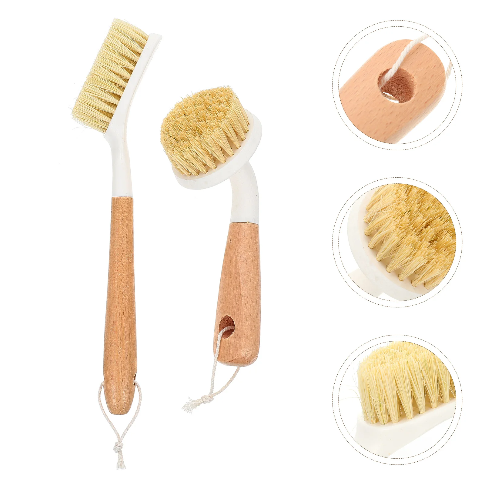 

Brush Dish Cleaning Scrub Scrubber Brushes Pot Kitchen Wood Sink Wooden Household Dishwashing Pan Handle Deck Pots Palm Platewet