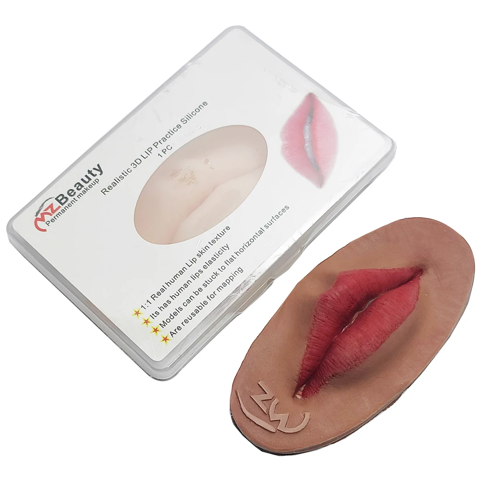 Premium Soft 3D Lips Practice Silicone Skin For Permanent Makeup Artists Human Lip Blush Microblading PMU Training Accessories images - 6