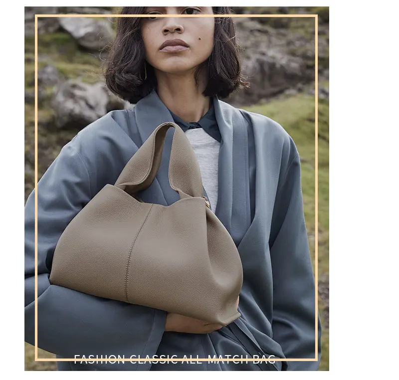 

Polene Women's Handbag Cloud Bag Leather Messenger Female Portable square Bag Light Luxury Design Big Small Dumpling Bag