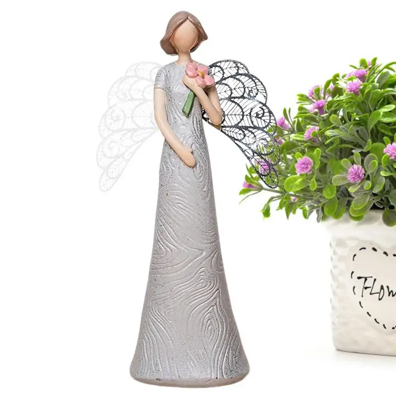 

Angel Resin Figurines Indoor Angel Collectibles Resin Girl Statues Cute Tabletop Decor Home Supplies Friendship Gifts Souvenirs
