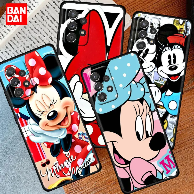 

Mickey Minnie Mouse Case for Samsung Galaxy A03 A13 A31 A50 A51 A52 A30 A70 A71 A32 Note 20 Ultra 5G Funda Silicone Cover Black