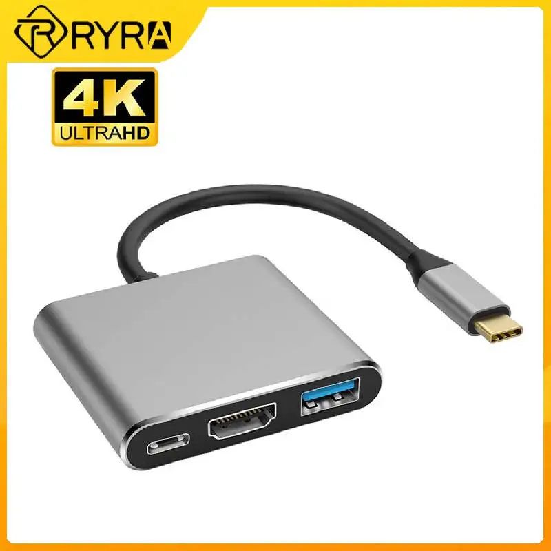 

RYRA 1 шт. USB C к совместимому 3 в 1 кабель-конвертер для Usb 3,1 Thunderbolt 3 Type C переключатель 4K Кабель-адаптер 1080P