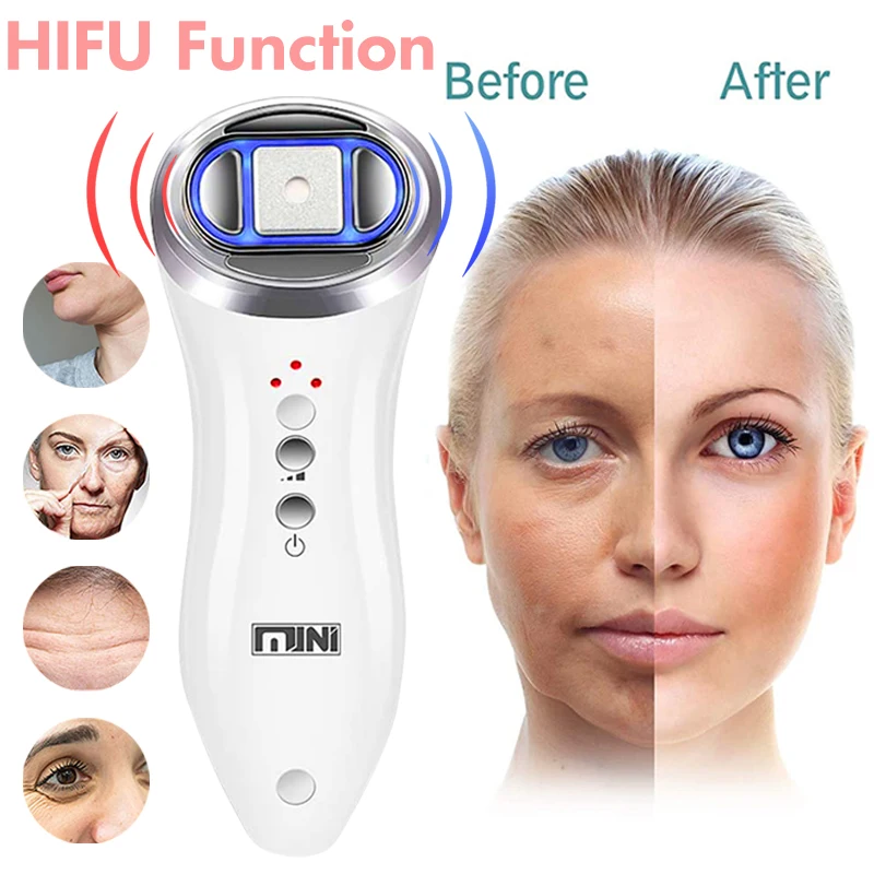 

Mini HIFU Machine Ultrasound Skin Care Products LED Anti Wrinkle RF Fadiofrecuencia Skin Care Spa Beauty For Chin Face Eye Neck