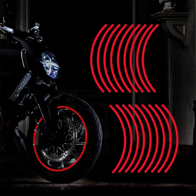 Motorcycle Car Wheel Tire Stickers Reflective Rim Tape Wheel Decoration Motorbike Decalsl Stickers for Motorbike Auto Decals