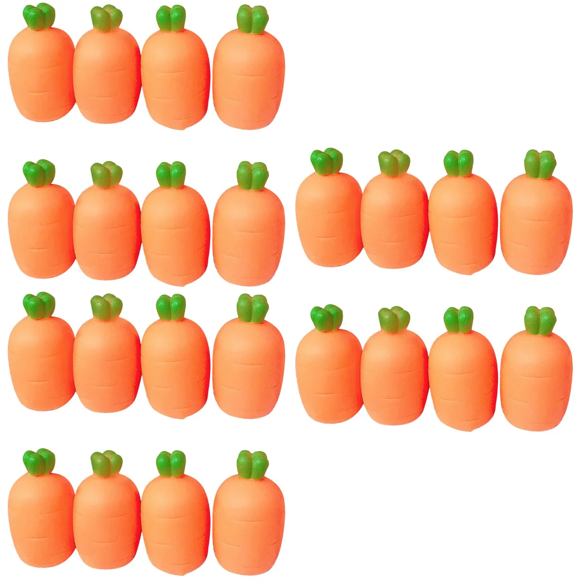 

24 pcs Simulation Carrot Squeeze Sound Lovely Stress Reliever Vent Toys Prank Toys