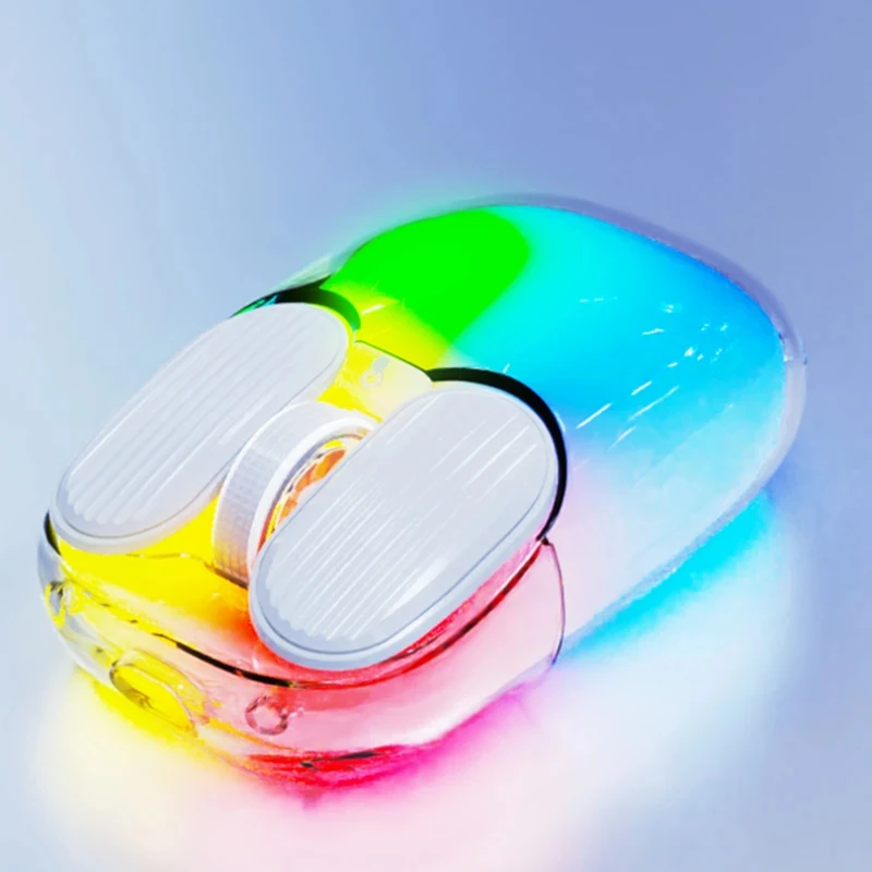 Беспроводная мышь I069 2 4 ГГц прозрачная Бриллиантовая перезаряжаемая 1600DPI RGB