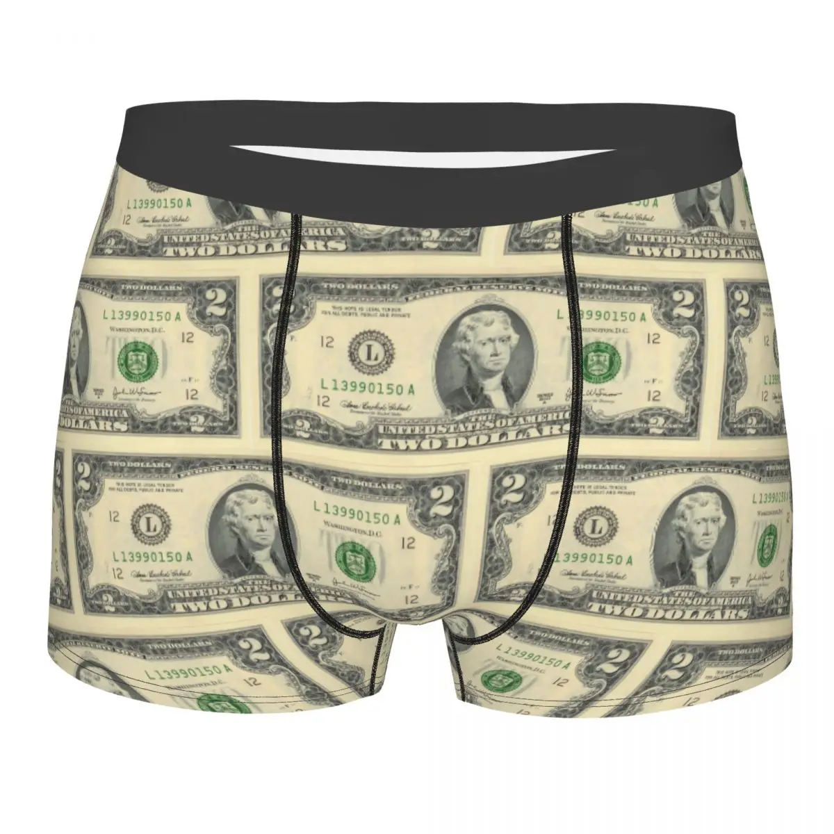 

Vintage Dollars Banknotes Men Underwear Boxer Briefs Shorts Panties Funny Soft Underpants for Homme