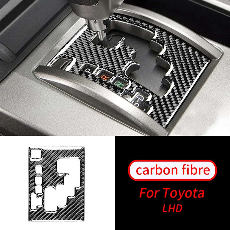 

For Toyota 4RUNNER 2010-2020 1Pcs Real Carbon Fiber Gear Shift Panel Sticker Trim Car Interior Accessories Car Interior Supplies