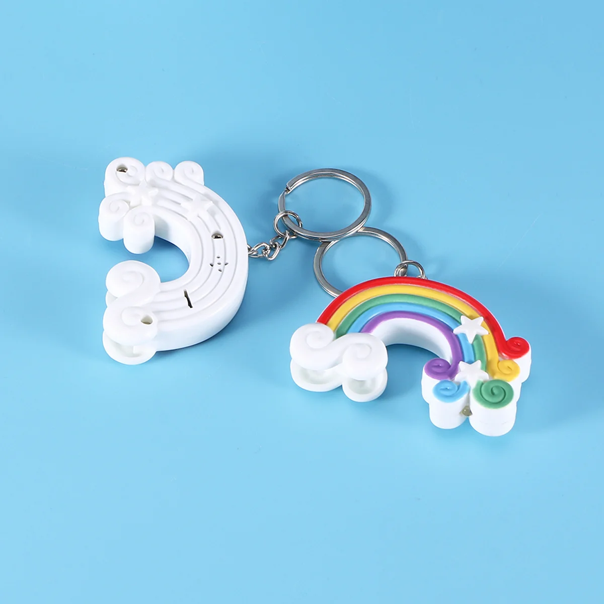 

6 Rainbow Keychains LED Key Chain Graduation Gift Keychain for for Purse Bag Car Key Favor Supplies
