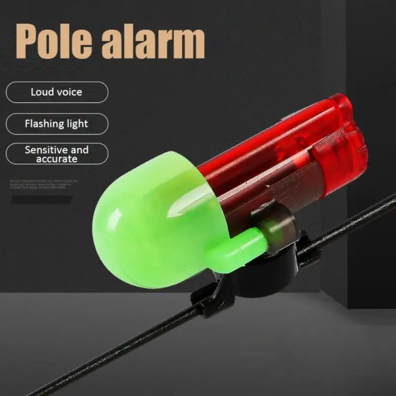

2PCS Luminous Fishing Pole Bite Alarm Automatic Intelligent Waterproof Sea Rod Electronic Bell Night Fishing Signal Sensor Lamp