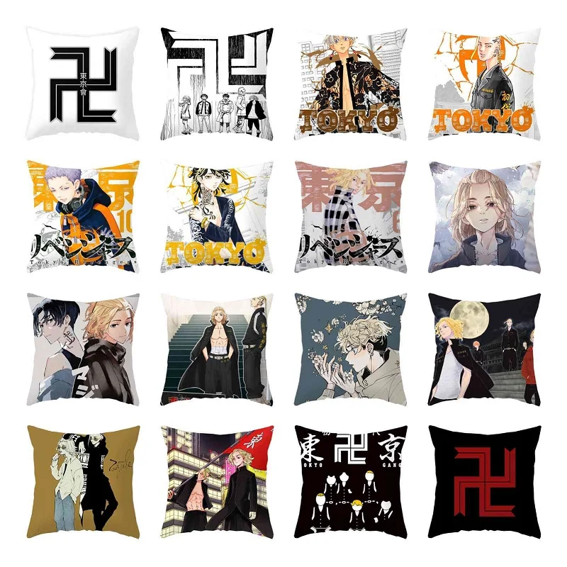 

Tokyo Revengers Cushion Cover Anime Floor Pillow Case for Living Room Pillowcase Home Decor 45x45cm