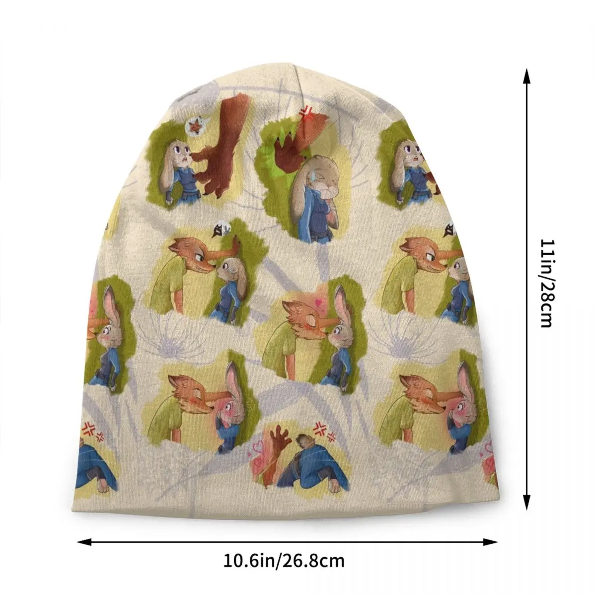 Изготовленные на заказ шапки Zootopia с героями мультфильмов Skullies унисекс зимняя