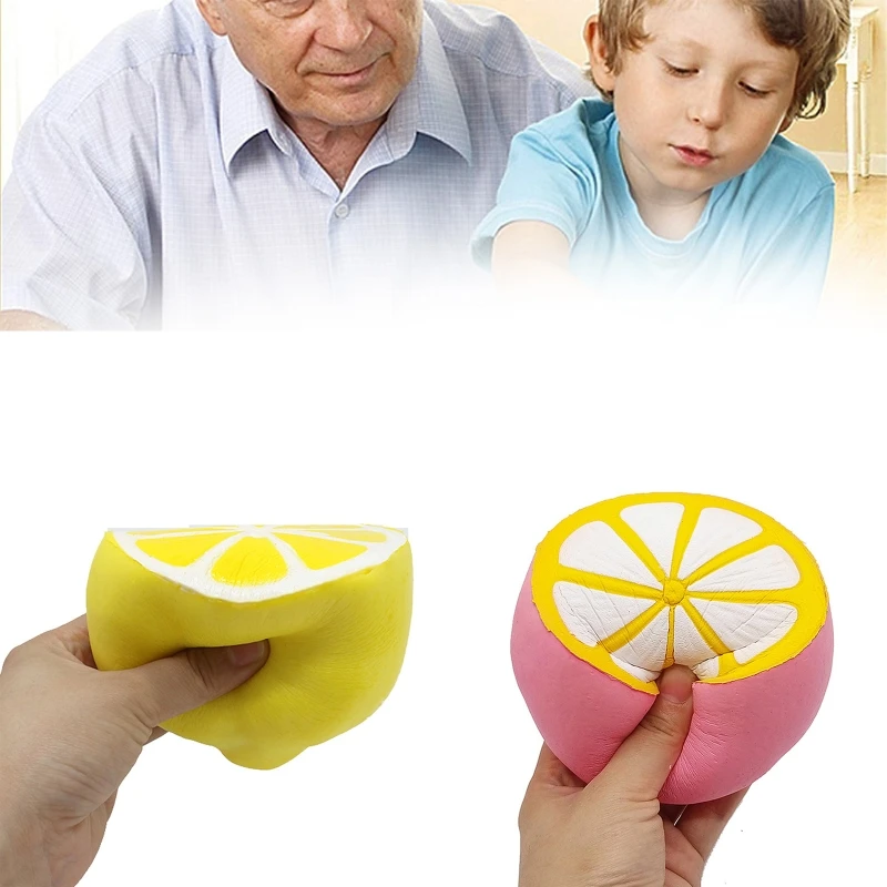 

4in Squishy for pop Lemon Toy Soft PU Squeeze Ball Children Anti-Stress T
