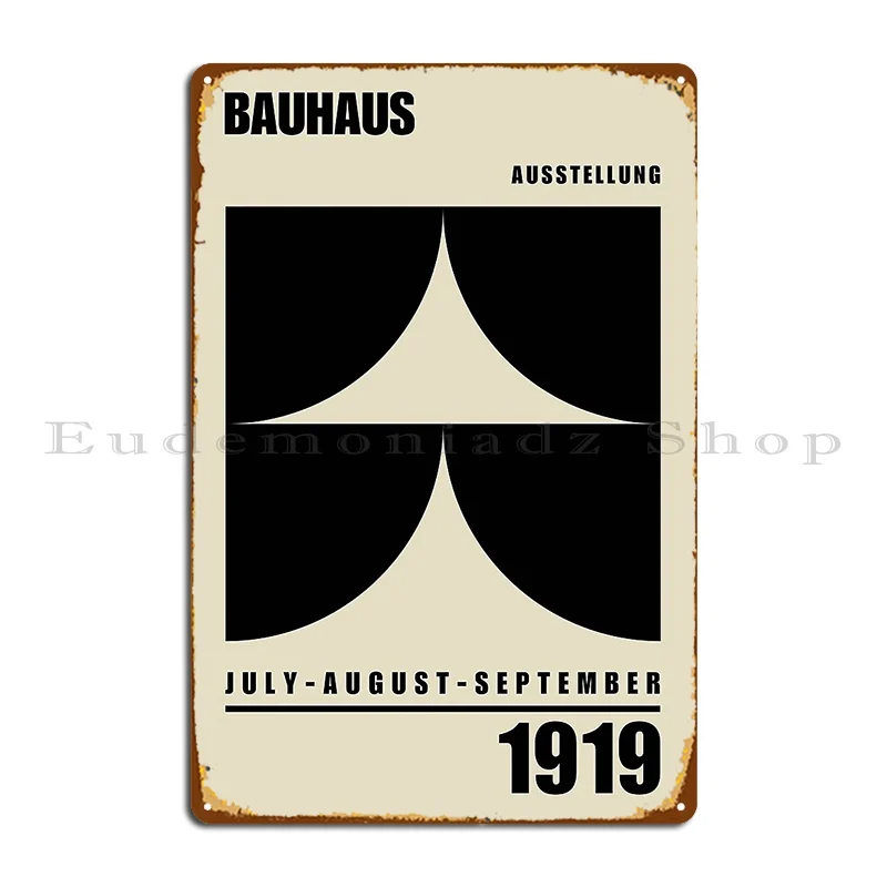 Металлическая вывеска Bauhaus Ausstellung 1919