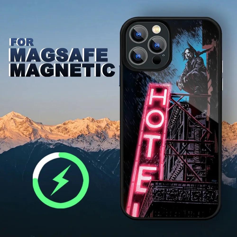 Чехол для телефона с триллером iPhone 15 14 13 12 11 Plus Pro Max Магнитный чехол Magsafe