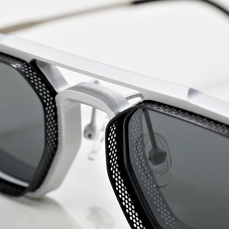 Женские и мужские очки с двойным мостиком цветные солнцезащитные из сплава