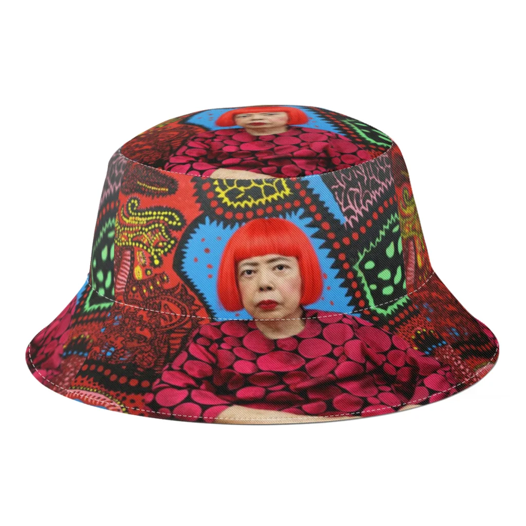 

2022 Yayoi Kusama Is Artist Bucket Hat for Women Men Abstract Dots Pop Art Streetwear Foldable Bob Fishing Hat Girls Boys Panama