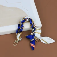 suitable for round cake white cosmetic bag transformation silk scarf chain strap chain metal accessories