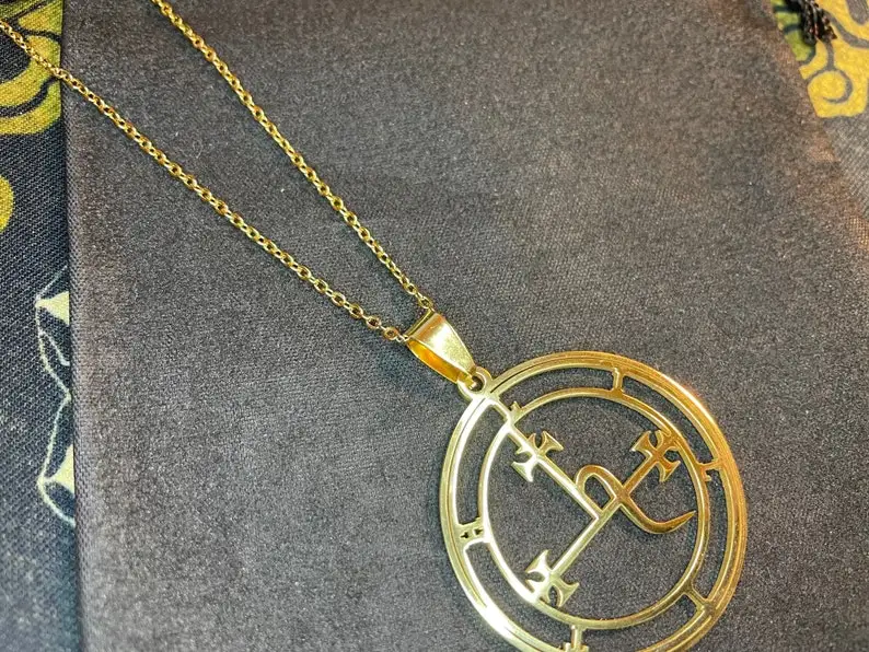 Демоновая печать богини Lilith Lucifer сатаническая Sigil из нержавеющей стали языческая