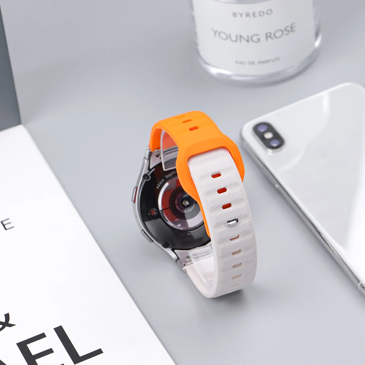 Силиконовый ремешок для Samsung Galaxy Watch 6 5 4 40 мм 44 5Pro 45 без зазоров дышащий 6/4 Classic 43 47 42