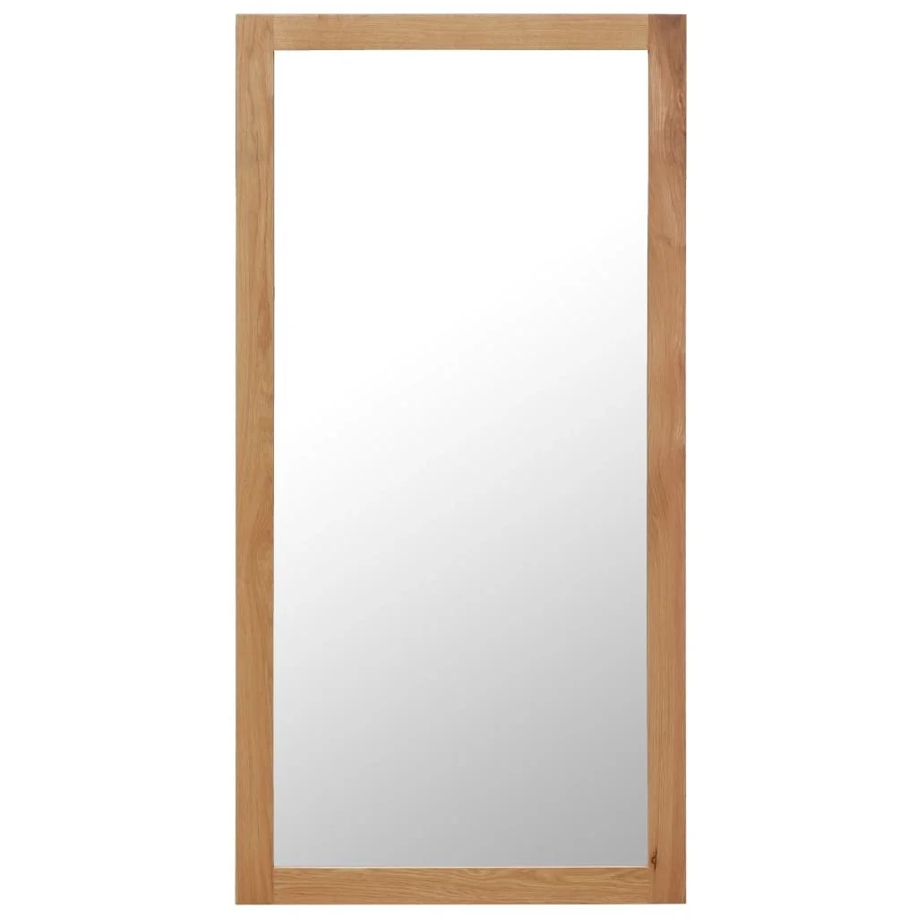 

Mirror 23.6"x47.2" Solid Oak Wood