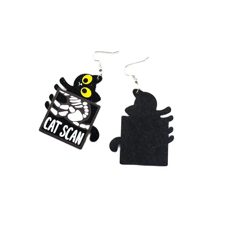 Женские акриловые серьги-подвески с эпоксидной смолой