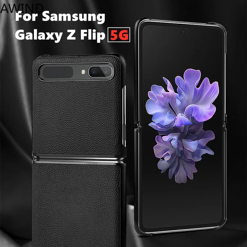 Флип-чехол Faltbare Rindsleder Leder осень Abdeckung флип-чехол для Samsung Galaxy Z флип-чехол