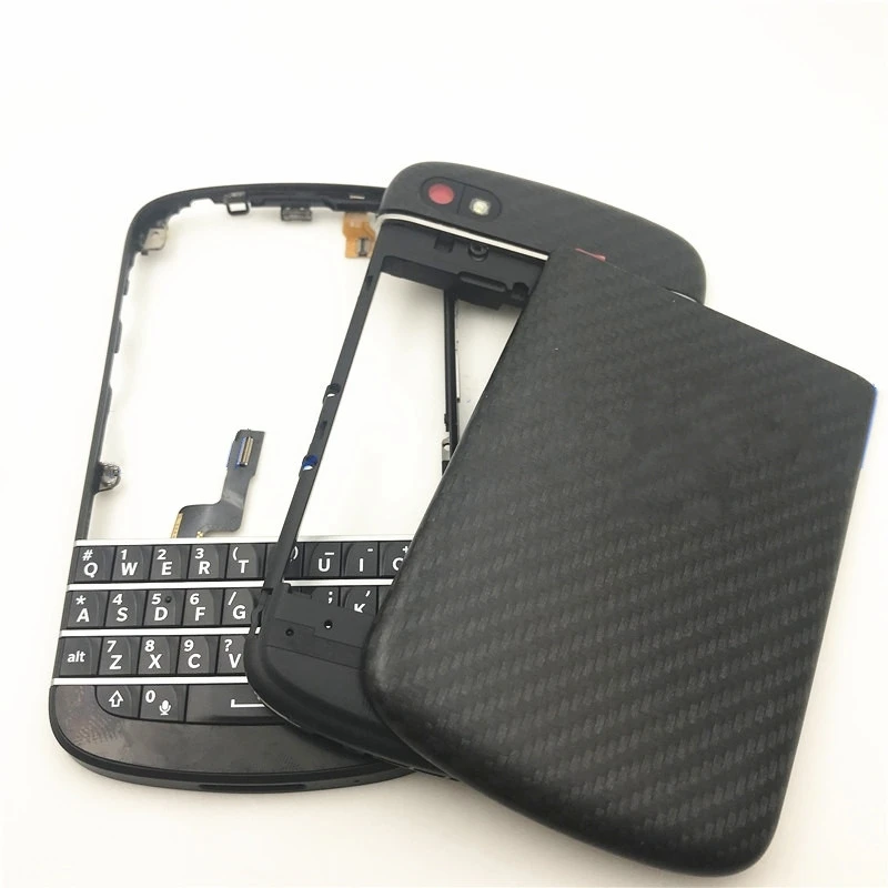

Original New Full Complete Mobile Phone For BlackBerry Q10 Housing + Frame Cover Case + English Keypad With Button