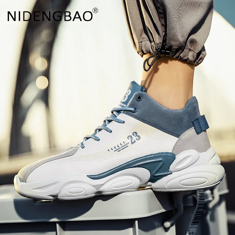 Men Sneakers Male Ankle Boots Basketball Shoes Fashion Damping Running Jogging Sport Shoes Gym Trainers Casual High Top Footwear