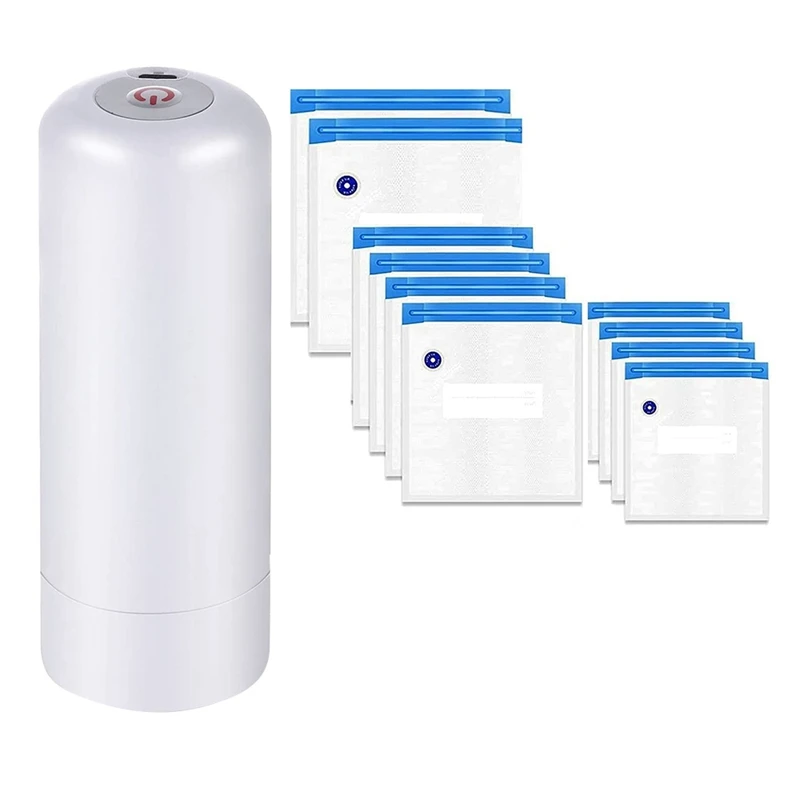 

Ручной пищевой вакуумный упаковщик, автоматический портативный пищевой упаковщик для пищевых продуктов, Многоразовые Пакеты и зажимы для ...