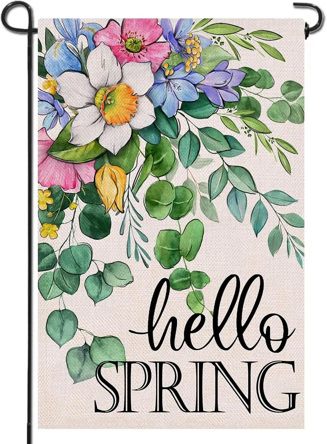 Стрефи привет весенние цветы листья эвкалипта небольшой декоративный садовый