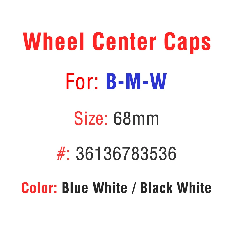 Купи 4pcs 68mm Car Wheel Center Hub Cap Cover Spinner Logo Auto Badge Emblem Sticker 10Pin Black Blue White Auto Styling Accessories за 471 рублей в магазине AliExpress