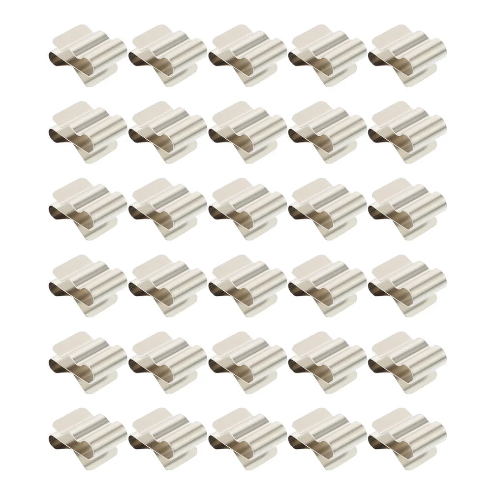 

30 Pcs Trailer Wire Clips Photovoltaic Line Electric Pv Module Management Stainless Steel