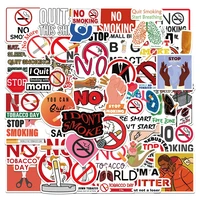 103050pcs no smoking world no tobacco day warning stickers graffiti diy luggage motorcycle car decal public places sticker