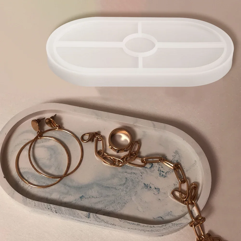 Coaster Silicone Mold Epoxy Storage Tray Pallet Gypsum Concrete Mould DIY Ceramic Clay Casting Tool Decor Craft